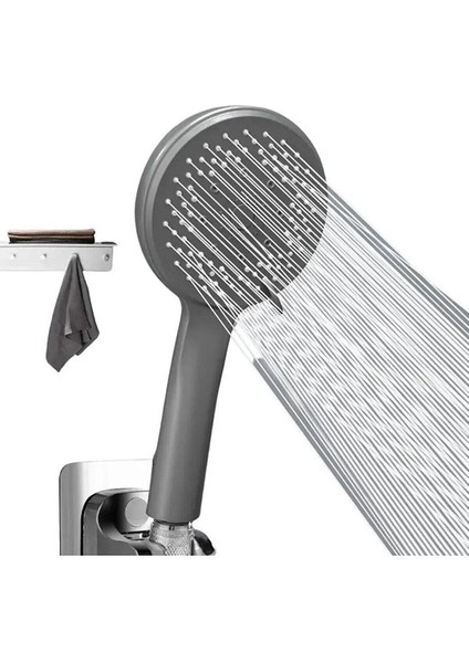 Siyah 5 Fonksiyonlu Ayarlanabilir Dayanıklı Banyo Duş Takımı Pvc Dayanıklı Hortum fırsatları