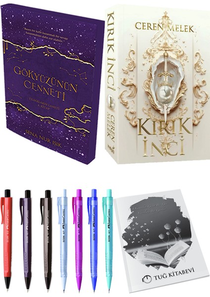 Kırık İnci ve Gökyüzünün Cenneti 4 Sena Nur Işık 2'li Set + Hediyeli