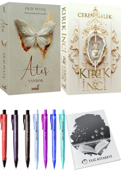 Kırık İnci ve Ateş Yanmak 1 Filiz Puluç 2'li Set + Hediyeli