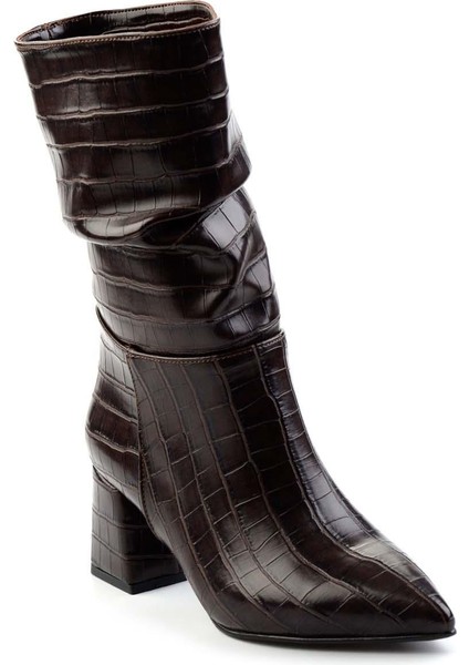 Kahve Kroko Kadın Bot & Bootie K02992152011 modelleri