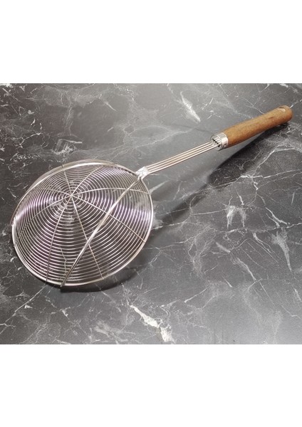 Paslanmaz Çelik Yağ Kevgiri Ahşap Saplı Kızartma ve Haşlama Çıkarma Aparatı fiyatları