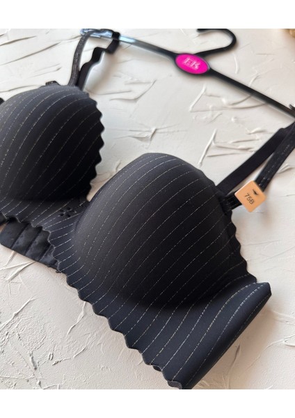 Jennie Ithal Lazer Kesim Dikişsiz Parlak Ipli El Kaplı Push-Up Sütyen -FK1204 modelleri