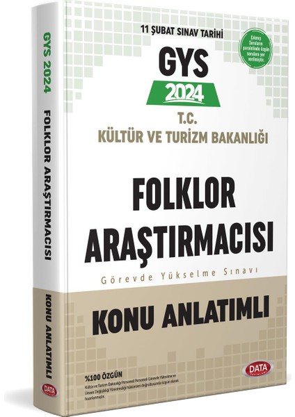 2024 GYS Kültür ve Turizm Bakanlığı Folklor Araştırmacısı Konu Anlatımlı Görevde Yükselme