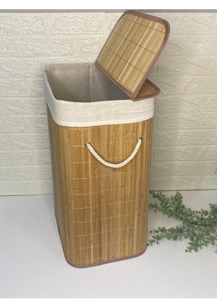 Bambu Katlanabilir Dikdörtgen Çamaşır Sepeti fırsatları