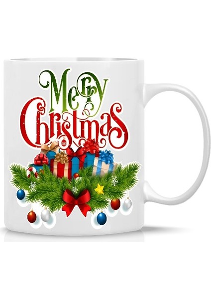 Kişiye Özel Yılbaşı Ağacı Merry Christmas Yeni Yıl Kupa Bardak