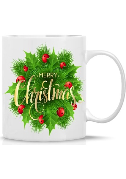 Kişiye Özel Yılbaşı Noel Merry Christmas Yeni Yıl Hediye Kulp Baskılı Kupa Bardak