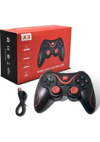 X3 Wireless Kablosuz Oyun Kolu Bluetooth Joystick Gamepad Android Tv Boc