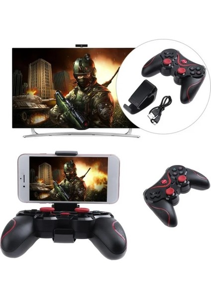 X3 Wireless Kablosuz Oyun Kolu Bluetooth Joystick Gamepad Android Tv Boc