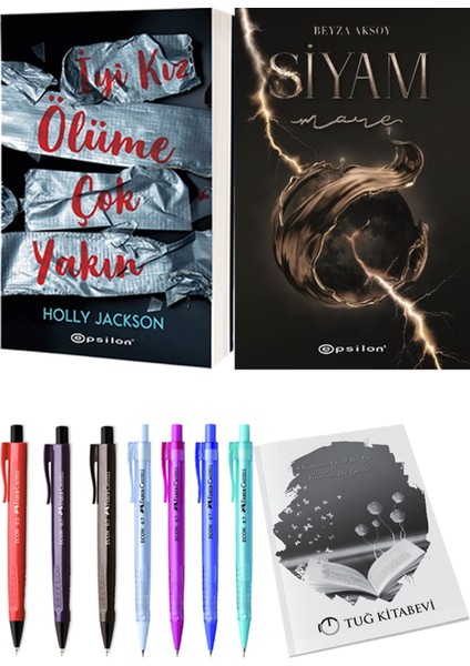 Siyam 4 Mare ve Epsilon Yayınevi Iyi Kız Ölüme Çok Yakın Holly Jackson 2'li Set + Hediyeli