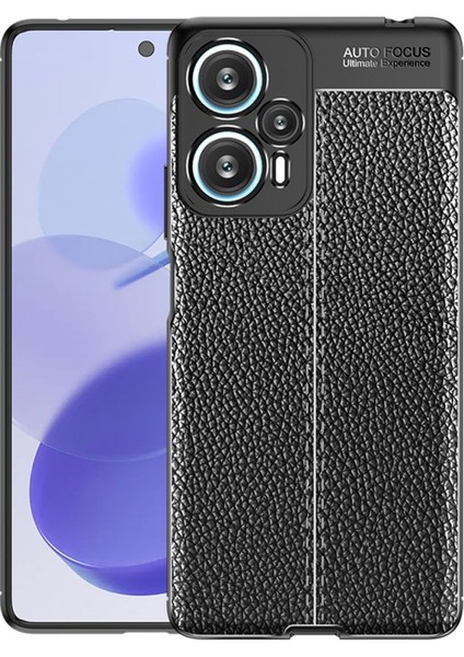 Xiaomi Poco F5 Kılıf Niss Deri Desen Silikon
