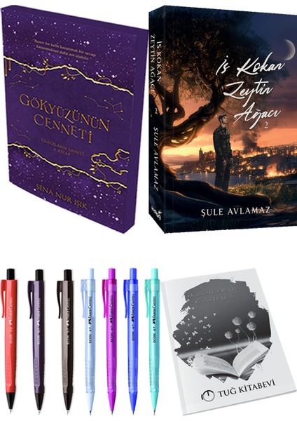 İs Kokan Zeytin Ağacı 2 ve Gökyüzünün Cenneti 4 Sena Nur Işık 2'li Set + Hediyeli