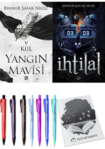 İhtilal 2 Zede ve Dokuz Yayınları Yangın Mavisi 5 Kül Binnur Şafak Nigiz + Hediyeli