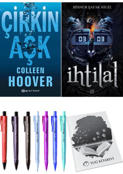 İhtilal 2 Zede ve Epsilon Yayınevi Çirkin Aşk Colleen Hoover 2'li Set + Hediyeli