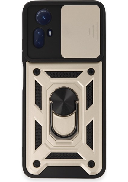 Xiaomi Redmi Note 12S Uyumlu Kılıf Pars Lens Sürgülü Yüzüklü Standlı Korumalı Kılıf