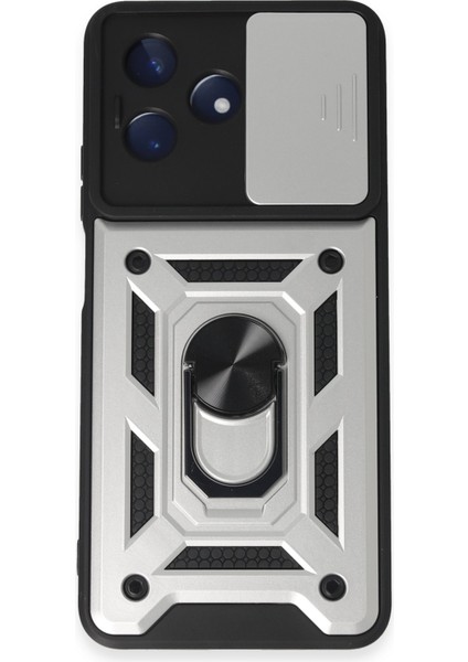 Realme C53 Uyumlu Kılıf Pars Lens Sürgülü Yüzüklü Standlı Korumalı Kılıf