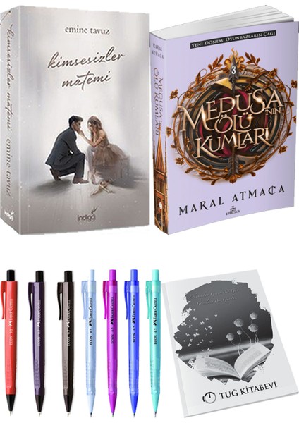Medusanın Ölü Kumları 3 ve Kimsesizler Matemi 1 Emine Tavuz 2'li Set + Hediyeli