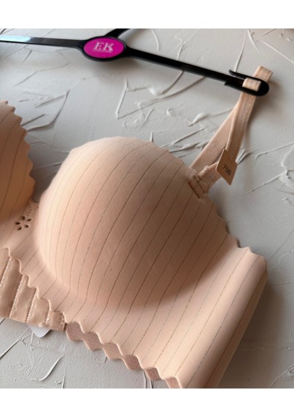 Jennie Ithal Lazer Kesim Dikişsiz Parlak Ipli El Kaplı Push-Up Sütyen -FK1204 fırsatları