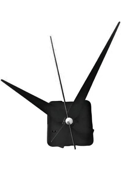Sessiz modern saat mekanizması, 5x5 cm, siyah renk, askılı, 3D uyumlu