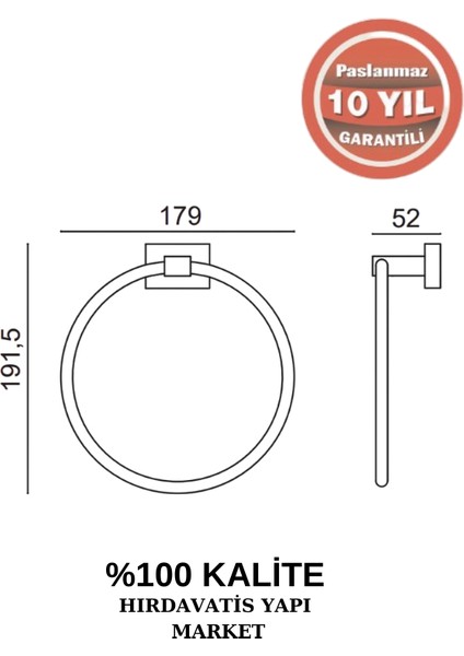 Paslanmaz Pirinç Kenzo Yuvarlak Havluluk fiyatları