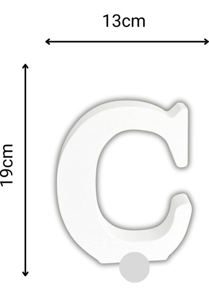 Strafor Ç Harfi 19 cm