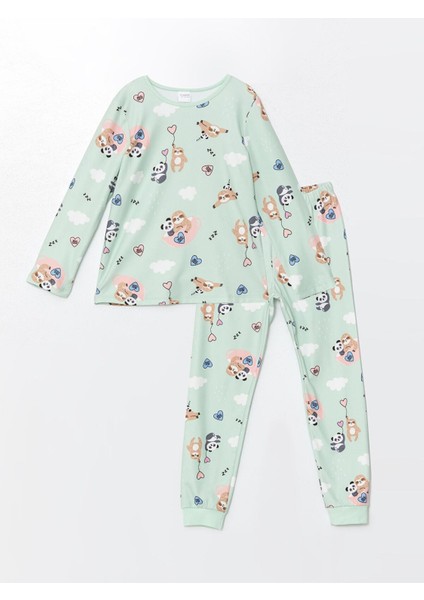 Lcw Kids Bisiklet Yaka Polar Kız Çocuk Pijama Takımı