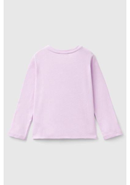 Kız Çocuk Uzun Kollu T-Shirt - Lila fiyatları
