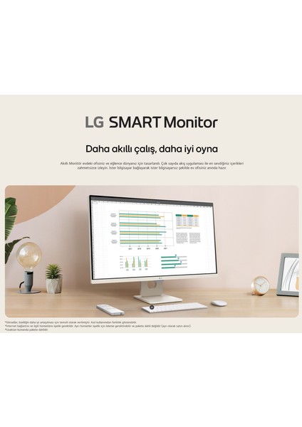 Lg Webos Akıllı Tv Wi-Fi Apple-Android Bağlantı IPS 1920X1080 Fulhd 32 Inç 80 Ekran Smart Monitör Tv+Logitech Kablosuz Klavye