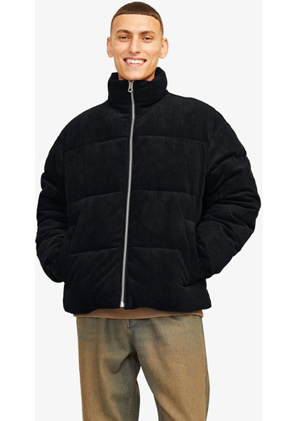 Erkek Jorbronx Corduroy Şişme Mont - Siyah