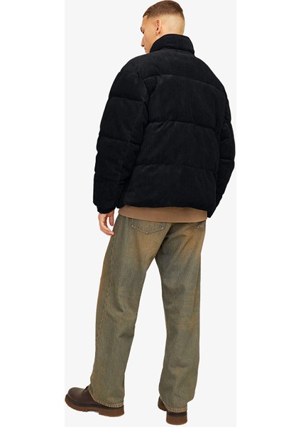 Erkek Jorbronx Corduroy Şişme Mont - Siyah fırsatları