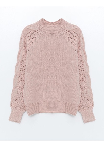 Lcw Vision Yarım Balıkçı Yaka Kendinden Desenli Kadın Triko Kazak indirimleri