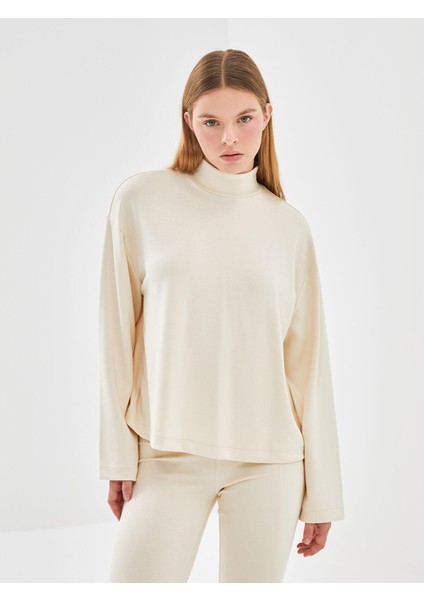 Lcw Vision Dik Yaka Oversize Kadın Sweatshirt