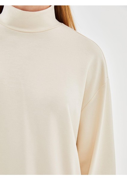 Lcw Vision Dik Yaka Oversize Kadın Sweatshirt modelleri