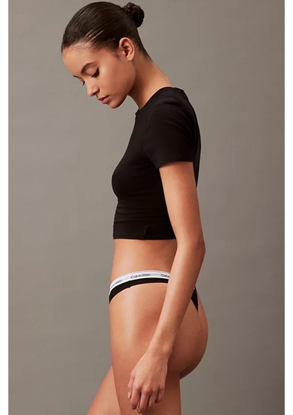 Kadın Thong Modern Logo Tanga - Siyah fiyatları