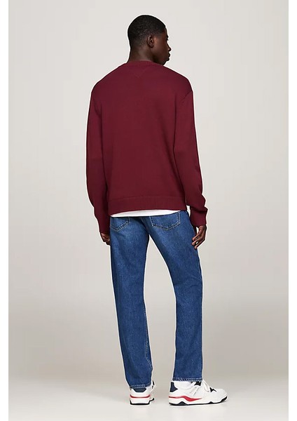 Erkek Tommy Rozetli Yünlü Kazak - Mor fiyatları