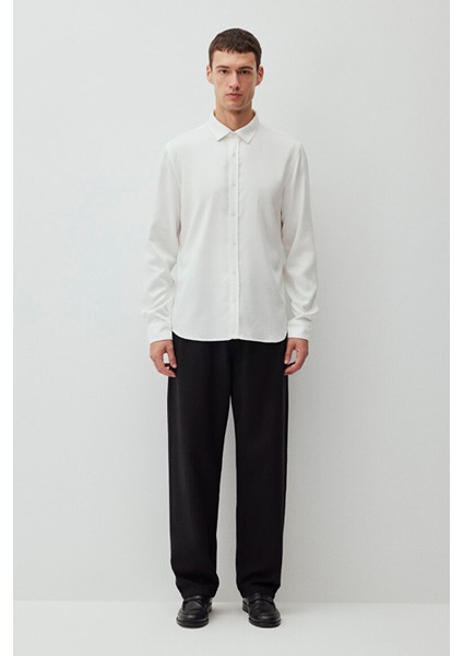 Erkek Tencel Tm Lyocell Gömlek - Beyaz fiyatları