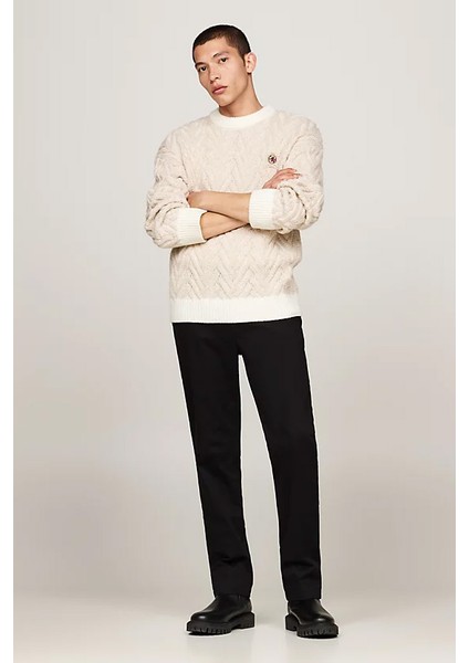 Erkek Denton Saten Düz Paça Chino Pantolon - Siyah fiyatları