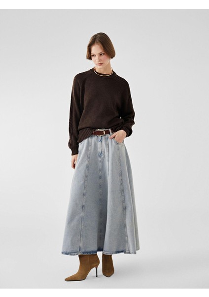 Lcw Modest Bisiklet Yaka Kadın Triko Tunik