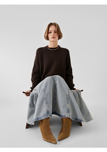 Lcw Modest Bisiklet Yaka Kadın Triko Tunik
