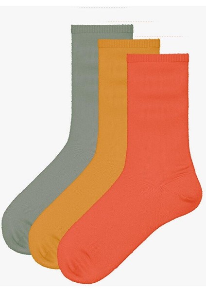 Lcw Eco Kadın Düz Soket Çorap 3'lü Paket