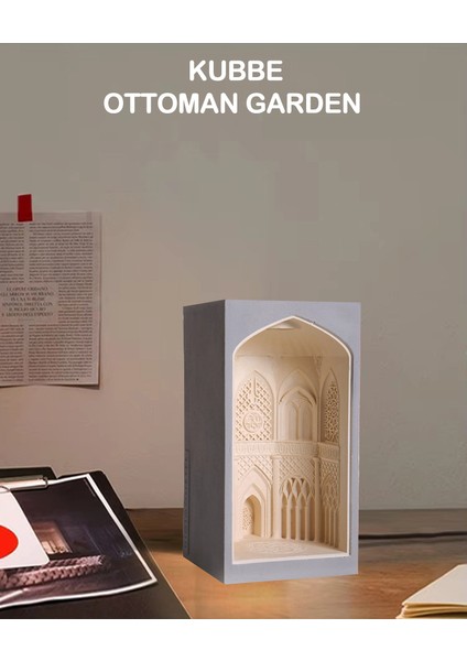 Digimonster Kubbe Ottoman Garden - El Sanatları Masa Üstü Beton Mimari Masaüstü Gece Lambası fırsatları