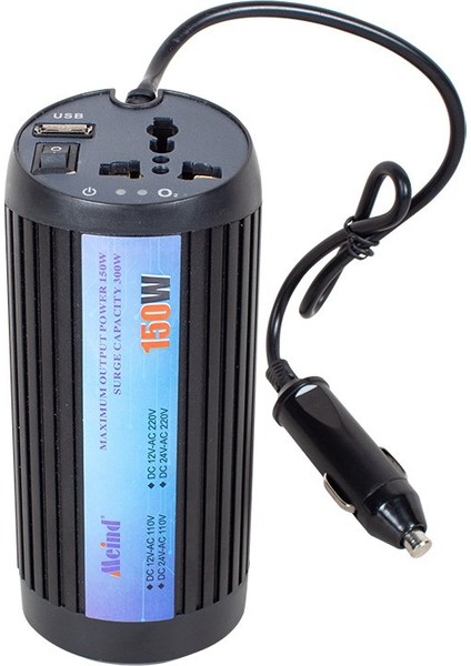 12 Volt - 150 Watt Usbli Çakmaktan Araç Power Inverter (4738)