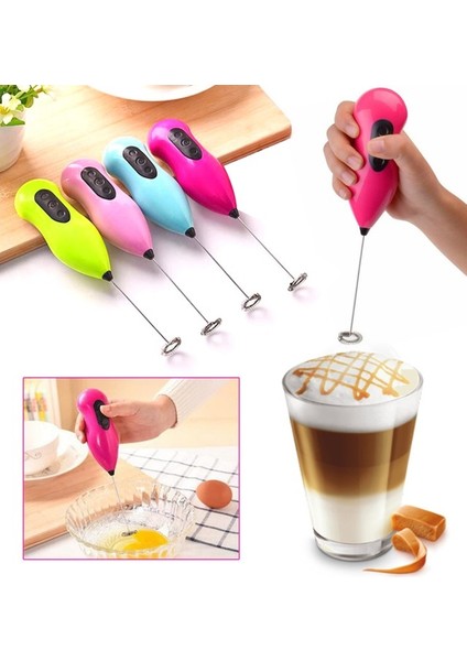 Mini Pilli Karıştırıcı ve Köpürtücü El Mikseri (4738)