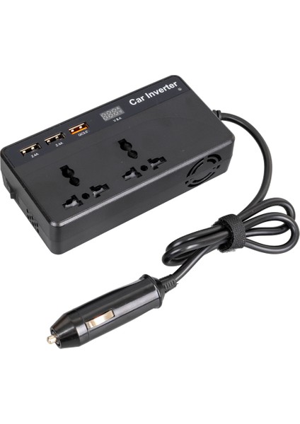 CZ01/12V-24V 12-24 Volt 200 Watt 3 USB Girişli Araç Power Inverter (4738)