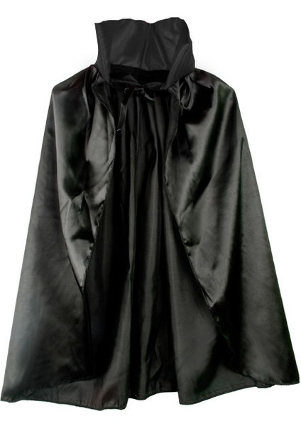 Siyah Renk Yakalı Halloween Pelerini 90 cm (4738)