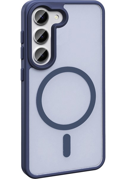 Galaxy S24 Fe Kılıf Magsafe Şarj Özellikli Mat Arka Yüzey Zore Sio Kapak-Lacivert fiyatları