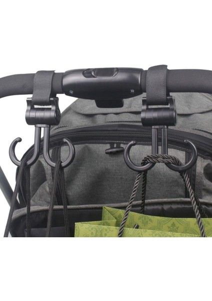 2li Bebek Arabasına Uyumlu Cırtlı Eşya Taşıma Aparatı 360 Derece Dönebilen Plastik Kanca (4738) fiyatları