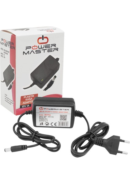 12 Volt - 1 Amper - 12 Watt Masaüstü İki Ucu Kablolu Adaptör 5.5*2.5 Uç (4738)