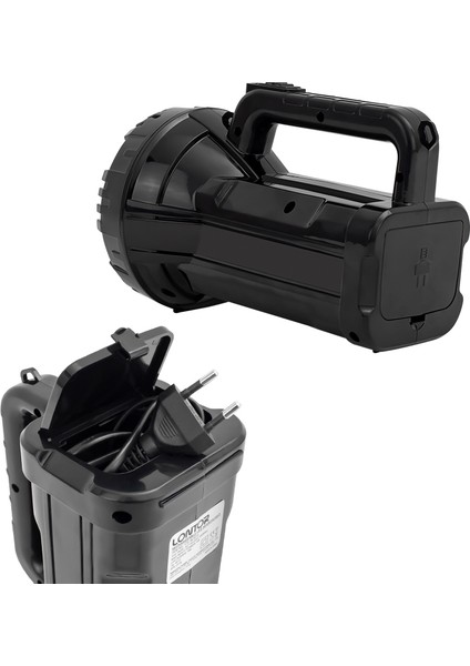 Iki Kademeli 1 Power Ledli 5 Watt Şarjlı Fener (4738)