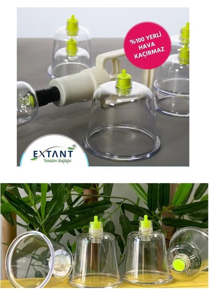 Hacamat Kupası 4 cm x 100 Adet + 1 Adet Vakum Pompası Hediyeli