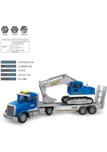 Sesli ve Işıklı Kepçe Taşıyıcı Tır - PY6811B